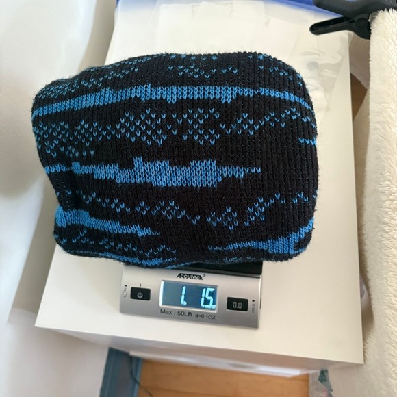 Vintage Tiger face Sweater Unisex L Blue Black Cropped 80s 90s - Picture 9 of 9